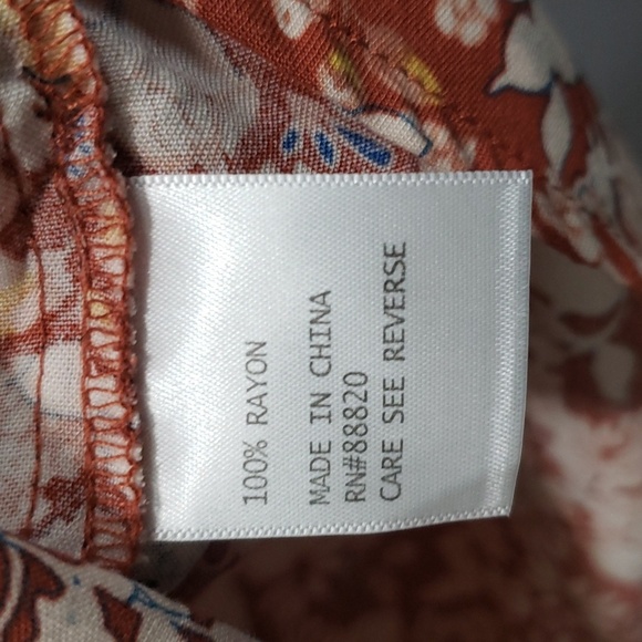 Cynthia Rowley NWT Puffed Raglan Three-quarter Sleeve Floral Top - Picture 6 of 6